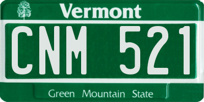 VT license plate CNM521