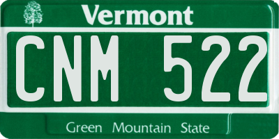 VT license plate CNM522