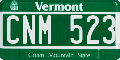 VT license plate CNM523