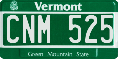 VT license plate CNM525