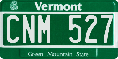 VT license plate CNM527