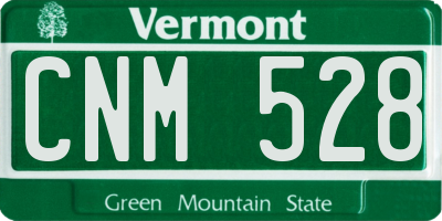 VT license plate CNM528