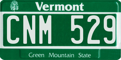 VT license plate CNM529