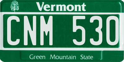 VT license plate CNM530