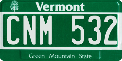 VT license plate CNM532