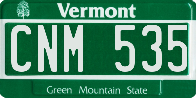 VT license plate CNM535