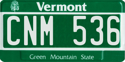 VT license plate CNM536