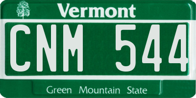 VT license plate CNM544