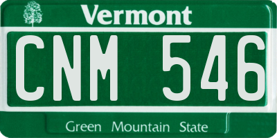 VT license plate CNM546