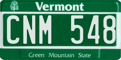 VT license plate CNM548