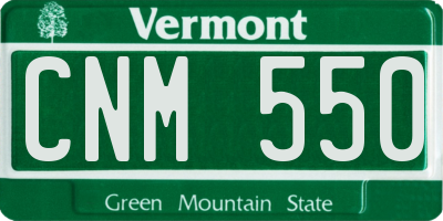 VT license plate CNM550
