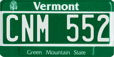 VT license plate CNM552