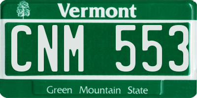 VT license plate CNM553
