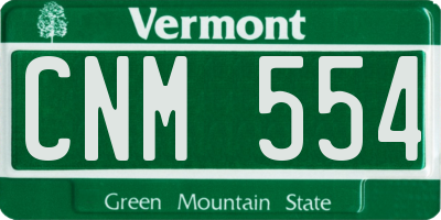 VT license plate CNM554