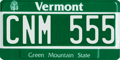 VT license plate CNM555