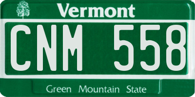VT license plate CNM558