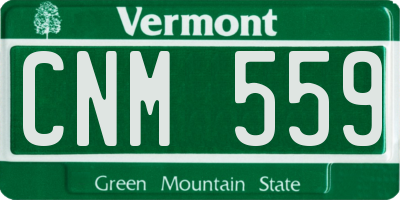 VT license plate CNM559
