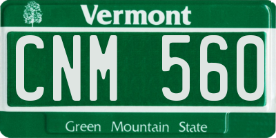 VT license plate CNM560