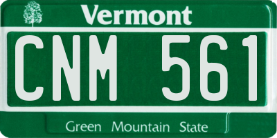 VT license plate CNM561