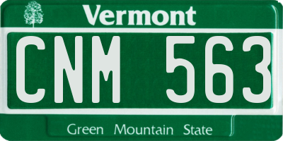VT license plate CNM563