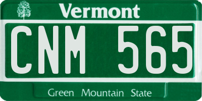 VT license plate CNM565