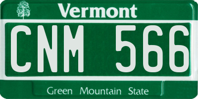 VT license plate CNM566
