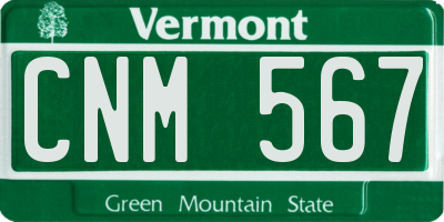 VT license plate CNM567