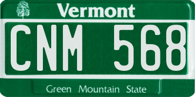 VT license plate CNM568