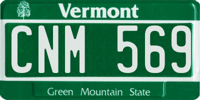 VT license plate CNM569