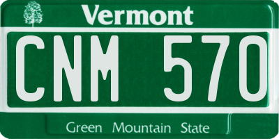 VT license plate CNM570