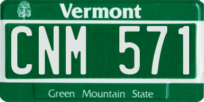VT license plate CNM571