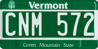 VT license plate CNM572