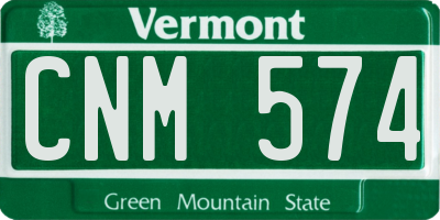 VT license plate CNM574