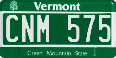 VT license plate CNM575