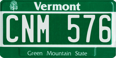 VT license plate CNM576