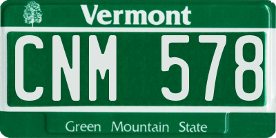 VT license plate CNM578