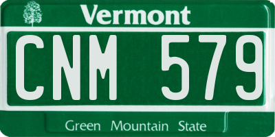 VT license plate CNM579