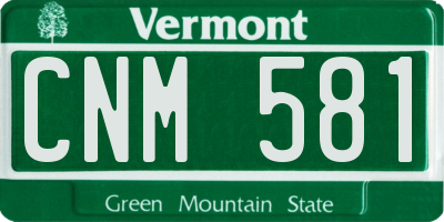 VT license plate CNM581