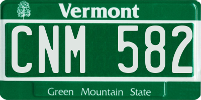 VT license plate CNM582