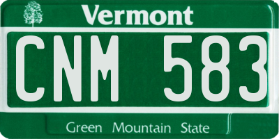 VT license plate CNM583