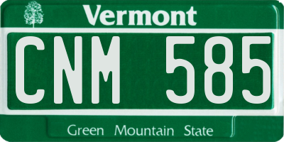 VT license plate CNM585