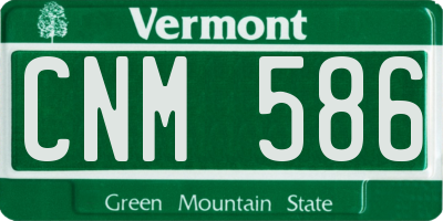 VT license plate CNM586