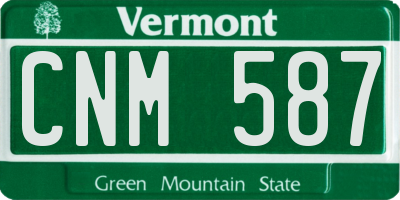 VT license plate CNM587