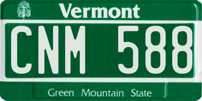 VT license plate CNM588