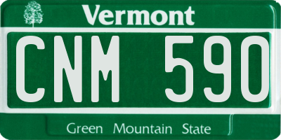 VT license plate CNM590