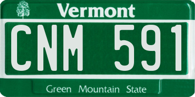VT license plate CNM591