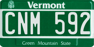 VT license plate CNM592