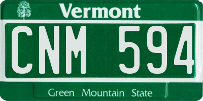 VT license plate CNM594