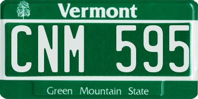 VT license plate CNM595