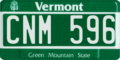 VT license plate CNM596